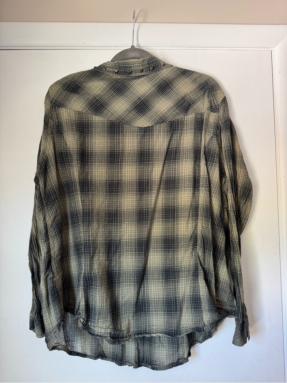 Torrid Plaid Button-Up Shirt With Studded Collar - Picture 5 of 6